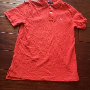 Boys Preowned Orange Ralph Lauren Polo Shirt